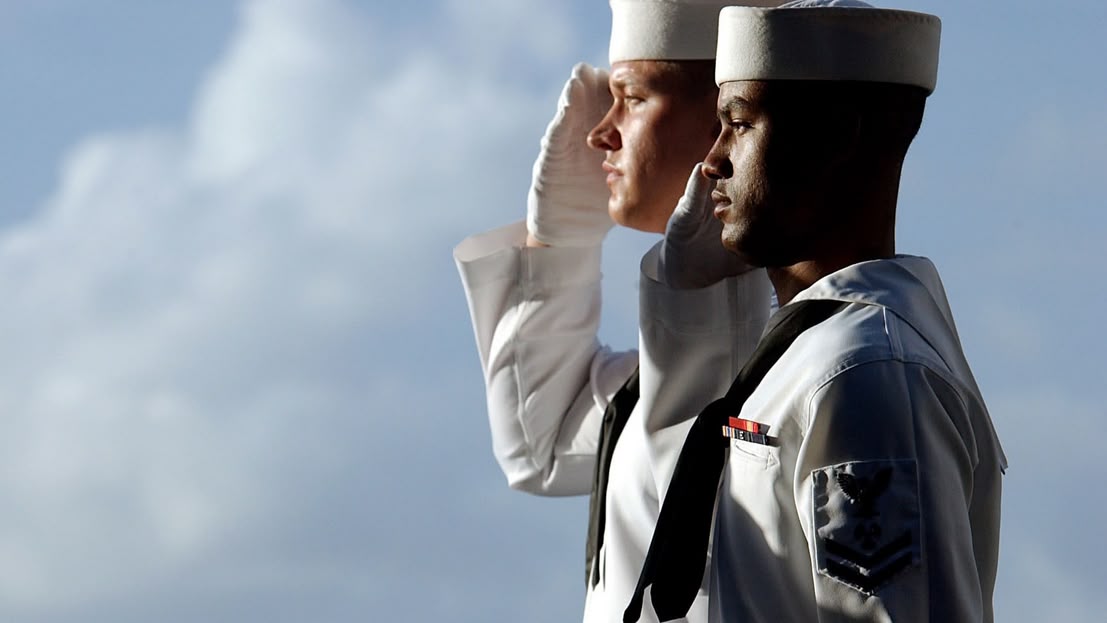 Sailors saluting 