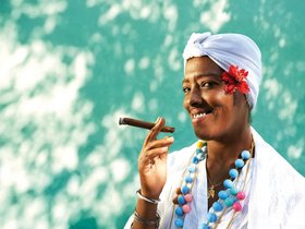 Cuban woman with cigar